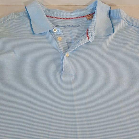 Tommy Bahama Striped Marlin Logo Polo Shirt - Picture 3 of 6